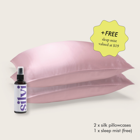 Silvi Silk Pillowcases & Free Sleep Mist