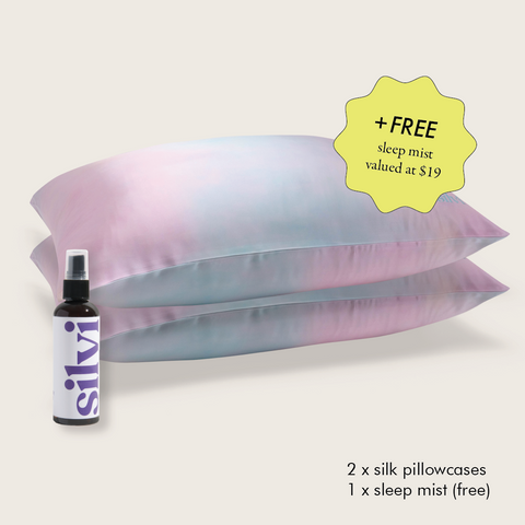 Silvi Silk Pillowcases & Free Sleep Mist